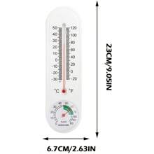 Hygromètre numérique et thermomètre d'intérieur et d'extérieur - Moniteur d'humidité et de température en Celsius/Fahrenheit, grand affichage pour la serre, la maison, le bureau, la pièce (Blanc)
