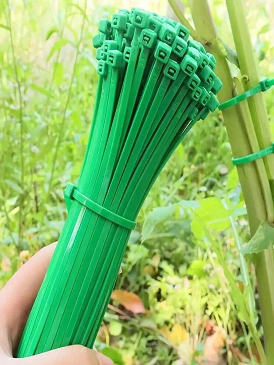 50 pièces/set, attaches de jardinage, cordons à fermeture éclair, emballages plastiques, fixateurs de plantes, attaches de fil de jardinage portables, entretien de la cour et du gazon, liens de réparation de fils et de câbles