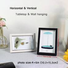 一套2/3/4格黑色多图相框，可容纳4x6英寸和5x7英寸照片，竖式铰链组合相框，适合桌面展示，是母亲节、朋友、婚礼、家庭、宠物等场合的理想礼物。另有7x5英寸2/3/4格玻璃折叠相框可选，可容纳两张12.7x17.8厘米标准照片，是完美的母亲节礼物。