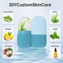 1pc Ice Face Roller, Ice Face Roller For Relieving Face And Eye Puffiness, Facial Massager For Enhanced Skin Care And Glow, Ice Face Roller Mold Cube, Reusable And Leak-Proof