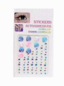 73pcs Face Gems, Butterfly Face Eye Stickers, Body Sticker, Halloween Moon Pearls Face Makeup Stickers, Rhinestone Tattoos For Women, Girls