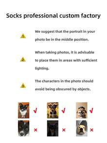 1 Pair Custom Face Socks, Custom Photo Sock, Custom Printed Socks, Personalized Funny Face Socks, Custom Picture Socks, Put Any Face On The Socks, Anniversary Gift, Valentine Gift, Birthday Gift, Wedding Gift, Mother's Day Gift, Father's Day Gift, Best Friend Gift, Gift For Mom/Dad, Gift For Girlfriend/Boyfriend, Gift For Her/Him - Multicolor - View 7