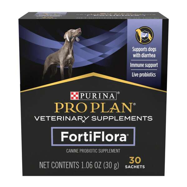 Purina Pro Plan Veterinary Supplements FortiFlora Probiotic Powder For Dogs - Digestive Health Support, 30 Count Pack, Vet Recommended Canine Supplement