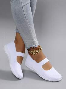 STEPREACH Neue Frühlingssportschuhe für Damen, flache Mesh-Schuhe, leicht, rutschfest, atmungsaktiv, bequeme Loafers