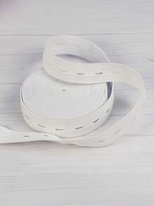 1 Rolle 2cm/0.78in * 500cm/196in Knopflochgummi-Band, gewebtes Knopflochgummi-Band, Stretchband, Abschlussband, DIY Nähzubehör für Kleidung