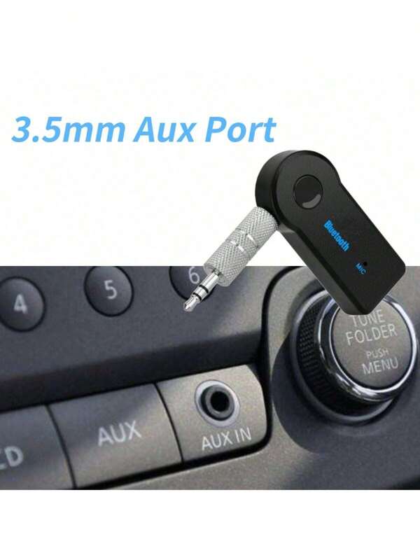 Adattatore senza fili Bluetooth 2 in 1 con jack audio da 3,5 mm, ricevitore Bluetooth 5.0 USB, kit per vivavoce auto, trasmettitore audio musicale