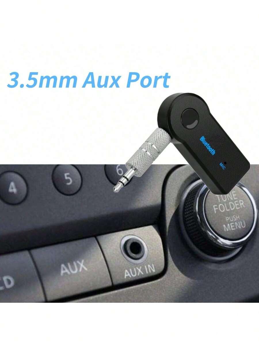 Adattatore senza fili Bluetooth 2 in 1 con jack audio da 3,5 mm, ricevitore Bluetooth 5.0 USB, kit per vivavoce auto, trasmettitore audio musicale