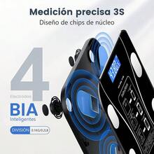 Básculas digitales de peso y músculo, Básculas inteligentes, Conectividad con aplicaciones Bluetooth, Peso de hasta 180 kg, Precisión de hasta 0,01 kg, Soporte para recordar datos de varios usuarios (negro) - Negro - Ver 6