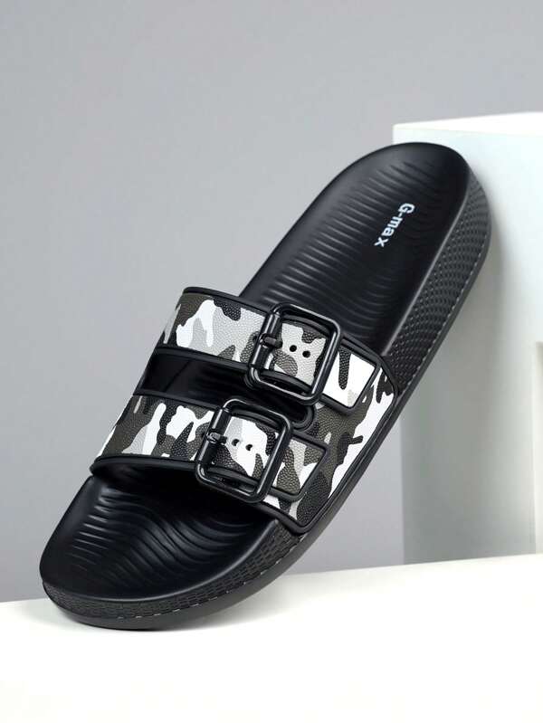 Men's Tie-Up Breathable Slide Sandals, Stylish For Home, Office, For Summer Beach Use