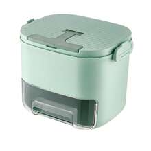 1 pieza Molde de cubitos de hielo de PET con interruptor de liberación con un solo toque, dos opciones de color clásico, asa de transporte conveniente en la tapa, extracción de hielo sin esfuerzo, perfecto para uso doméstico y actividades al aire libre, ideal para cócteles y bebidas refrescantes