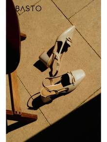 BASTO Besthito Metallic Buckle Chunky Heel Open Toe Women Sandals RJF19BH3