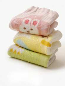 2/4 Pairs Of Children's Colorful, Cute Cartoon Animals (Duck, Dinosaur, Rabbit), Glue Point Non-Slip Protection, Mesh Mesh, Breathable Knitted Fabric, Spring And Summer Thin Style, Cute Style Knee Pads, Home, Crawling, Games, Parties, Holiday Gifts - Multicolor - View 2