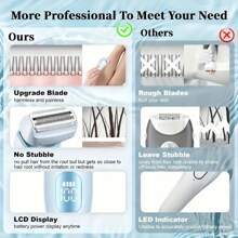 2-In-1 Women's Electric Shaver - Wet And Dry Hair Removal, Long Distance 800mAh, Suitable For Face, Legs, Underarms, And Eyebrows - Portable Bikini Trimmer, Rechargeable Wireless, Gentle And Effective Shaving, Bikini Trimmer | Modern Aesthetics | Durable Battery, Shaving Equipment