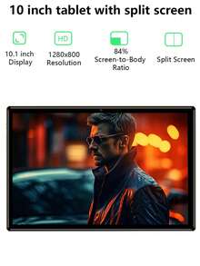 Qetupa M9 10.1 吋 Android 13 平板電腦，4GB RAM+64GB/128GB ROM，MTK 6762 八核心 2.0GHz 處理器，5MP 前置鏡頭與 13MP 後置鏡頭，6000mAh 大容量電池，HD (1280x800) IPS 觸控螢幕 - 查看 2