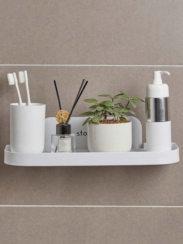 1pc-Bathroom Storage Rack, Outdoor Storage Cabinet Rack, Bathroom Kitchen Non Drilled Storage Rack, Bathroom Accessories