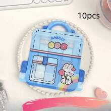 10/50pcs Plastic Cartoon Backpack Self-Sealing Bags, Party Favor Pockets, Stationery Store Girly Gift Bags, Cute For School, Candy, Cookies, Jewelry, Snack Packaging, Gift Decoration, Presents For Students, Friends, Girlfriend, Teachers, Coworkers