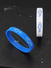 1 set brazalete con detalle de tiburón para hombre, para regalo de joyería y fiesta