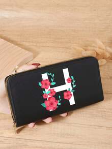 Burgundy Bag Charry Red Bag Wine Red Bag, A-Z Letter Print Fold Over Long Wallet Women Fashion Modern Business Slim Portable Versatile Large Capacity Credit Card Zipper ID Card Money Cash Storage Business Casual Perfect School College Work Business Commute Teachers' Day Back To School Holiday Office For Birthday Gift On Valentine Day Lady Female Women White-Collar Workers College Student,Bag School Supplies For School Dorm Room & Back To School - Burgundy - View 65