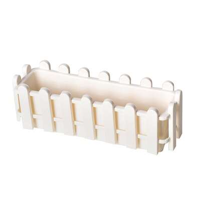 Rectangular Planter Creative Fence Shape Flower Pot Succulent Plant Pot Home Decorations