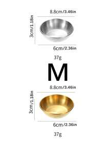 4pcs/6pcs/10pcs Reusable Stainless Steel Sauce Cups, Food Prep Bowls, Dipping Sauce Dishes, Soy Sauce Dishes, Sushi Sashimi Plates, Appetizer Plates, Suitable For Restaurant, Kitchen, Cafeteria,School Supplies