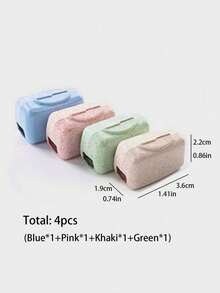 Portable Toothbrush Cap, Unscented Travel Toothbrush Head Protector Cover, Outdoor Camping Bathroom Organizer Toothbrush Holder, Portable Outdoor Travel Toothbrush Rack, Portable Toothbrush Head Storage Protector, Shower Caddy Graduation - Multicolor - View 5