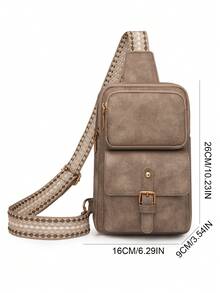 Brand Super Quality Crossbody Bag For Women Women's Shoulder Bag Brand Diagonal Cross Bag Leather Casual Designer Phone Handbag - Khaki - View 7