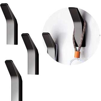3 PIEZAS Gancho de pared con adhesivo fuerte sin perforar para colgar toallas, ropa y accesorios en la puerta del baño