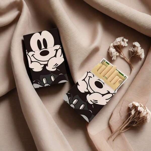 Disney Mickey Stitch Plastic Cigarette Box Creative Personalized Storage Cartoon 20 Pack Thick High Beauty Gift For Boyfriend