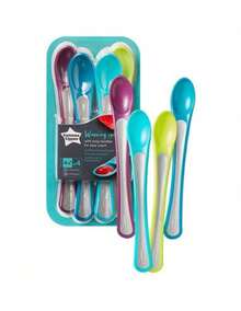 Tommee Tippee Juego de Cucharas (4 Uds) A partir 4 meses  . Tommee Tippee-Violeta