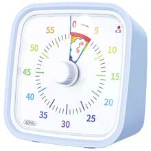 60 Minute Visual Timer With Night Light, Rainbow Disc With Protective Cover Drop Resistant Countdown Timer For Study, Office, Yoga Fitness, Etc. Silent Timer