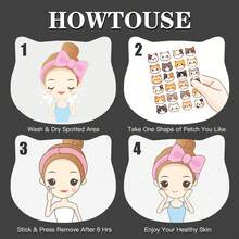 880 Pcs Cute Cat Shaped Pimple Patches, Facial Cover - Fragrance-Free, Paraben-Unisex Adult, All Skin Types Compatible, No Fragrance, No Alcohol, No Components Included - Multicolor - View 6