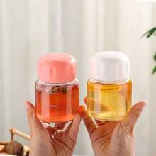 1/2pcs Mini Glass Small Cup For Coffee, Milk, Stylish & Portable, Cute Short Design