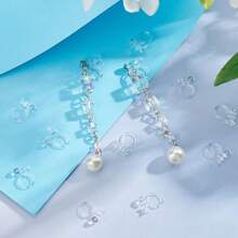 20 Stücke Harz transparent Clip-On Ohrringe Konverter Ohrringe Set Komponenten für DIY Nicht-Pierced Ohrringe