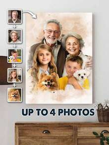 Catygift Arte de pared personalizado con fotos - Impresiones en lienzo enmarcadas/sin enmarcar con tus fotos y las de tus seres queridos - Regalo ideal para familia, amigos. Multifuncional, duradero, decorativo, reutilizable, regalo perfecto para ella, novio, papá, novia, mamá, familia, amigos. Adecuado para sala de té, hogar, jardín, oficina y diversas ocasiones - Como se muestra - Ver 3