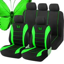 Universal Car Seat Covers, 9-Piece Set. Universal Seat Cushions Compatible With Airbags. Easy To Remove And Disassemble, Easy To Clean. Comfortable And Breathable, Protecting Your Seat And Making It Look Beautiful. Universal Fit For Most Cars, Trucks, SUVs, Or . - 綠色Verde - 查看 1