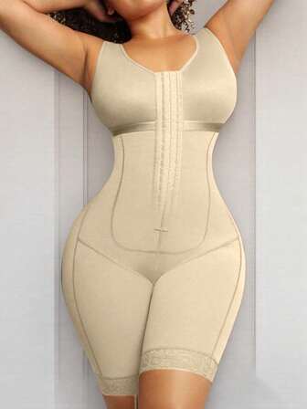 1 buc. Talisman Culoare Simplă - Elegant Lenjerie Modelatoare din Dantelă Patchwork, Corset Modelator dintr-o singură bucată, Corset Modelator pentru Busti, Corset Modelator pentru Sâni, Potrivit pentru Toate Sezoanele