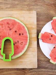 1pc Creative Stainless Steel Watermelon Slicer, Ice Stick Shaped Slicer, Watermelon Ice Cream Mold Divider. Watermelon Cutter Mold, Vegetable And Fruit Tool, Easy To Use.