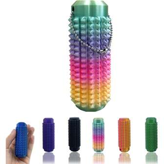Little Ouchies Fidget, Pocket Mini Fidget Toy For Adults, Pain Stim Fidget, 3D Printed Venting Key Pendant, 1pc Spiky Grippie Stim Keychain For Anxiety Relief Positive, Novelty Gifts For Friends,