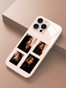 1pc Customizable Photo Metal Painted Tempered Glass Phone Case, Compatible With Samsung S24 Ultra/S25 Ultra, 14 Ultra/Redmi Note 14 Pro, 17/16 Pro Max/15/14 Plus/13 Pro/12 Pro Max/11/Xs Max/8/7/6 Plus, & Sweet, Best Gift For Friends, Parents, Boyfriend/Girlfriend - Pink - View 6