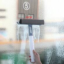 Professional 4-In-1 Multi-Surface Cleaning System With Detachable Sprayer & Microfiber Pads - Heavy-Duty Window Squeegee For Car/Bathroom/Kitchen Glass, Compact Design With Hanging Hook