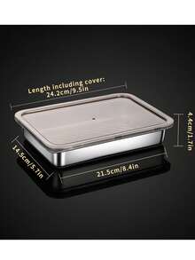 可重复使用的不锈钢密封容器 - 防漏，适用于饺子和餐食准备 | 304 钢 - 銀色 - 查看 5