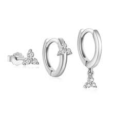 3Pcs Silver Earrings Sterling Silver Jewelry Flower Earring For Women Vintage Stud Earring Piercing Gift For Mom Bridal Jewelry Fine Jewelry