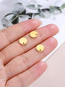 20pcs Stainless Steel Blank Round Pendant, Suitable For DIY Jewelry Making Including Necklace, Bracelet, Earring - Round Pendant - View 5