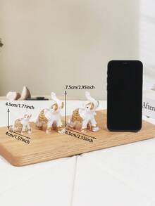 3入組迷你歐式大象形狀家居裝飾擺件 - 彩色 - 查看 4