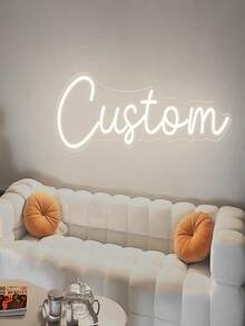 1 pieza Letrero de luz de neón personalizado, opciones de varios tamaños y colores, sin batería alimentado por USB, fácil instalación, adecuado para decoración de pared, boda, fiesta de cumpleaños, bar de negocios, dormitorio, comedor, calle, club, decoración del hogar, aniversario, vacaciones, regalos de inauguración de la casa, regalos para ella/él, de moda, colorido, regalo compacto, regalo de cumpleaños o graduación, decoración de la habitación, lámpara de dormitorio, luz decorativa, luz LED, luz nocturna, luz de habitación LED