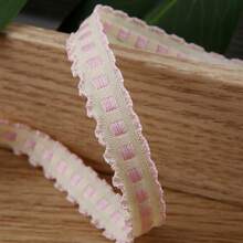 蕾丝格子丝带，手工DIY蝴蝶结发夹，饰品，衣服，鞋子，帽子，花束包装丝带 - 彩色 - 查看 15