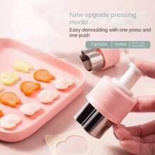 5 PCs Stainless Steel Fruit & Vegetable Cookie Cutters, Include Stamping Mold And Butterfly Design, Suitable For Kitchen Baking And DIY Creative Lunchbox Decoration Kit