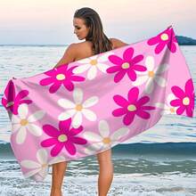 Telo da spiaggia extra large ad asciugatura ultra rapida in fibra ultrasottile, con stampa floreale, super morbido, anti-sabbia, altamente assorbente, leggero e portatile - adatto a spiagge, piscine, viaggi, regali di San Valentino, teli da yoga, adatto a teli da mare alla moda, tessuti ad asciugatura rapida, accessori estivi per la spiaggia e il bagno - Multicolore - Visualizzare 9