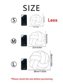 1pc Solid Color Versatile 8-Face Decoration Ball Throw Pillow, Living Room Sofa Coffee Table Decor, Bedroom Bedside Accent Pillow - Light Yellow - View 3