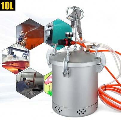 SENDERPICK 10L Pressure Tank Paint Tank Anti Corrosion Paint Gun Paint Spray Gun